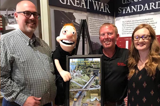 David Hosay from Sublime Media Group in photo with Trent Ranburger, Lil Trent, and Jamie Johnson at the Railpark