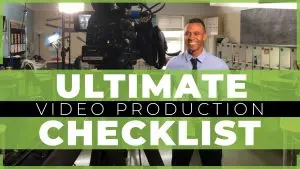 african american male teacher in a classroom with 'ultimate video production checklist' text